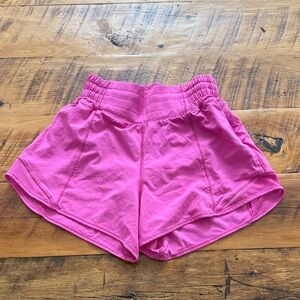 Lululemon Athletica Vibrant Pink Athletic Shorts hotty hot high 2.5 inches insea